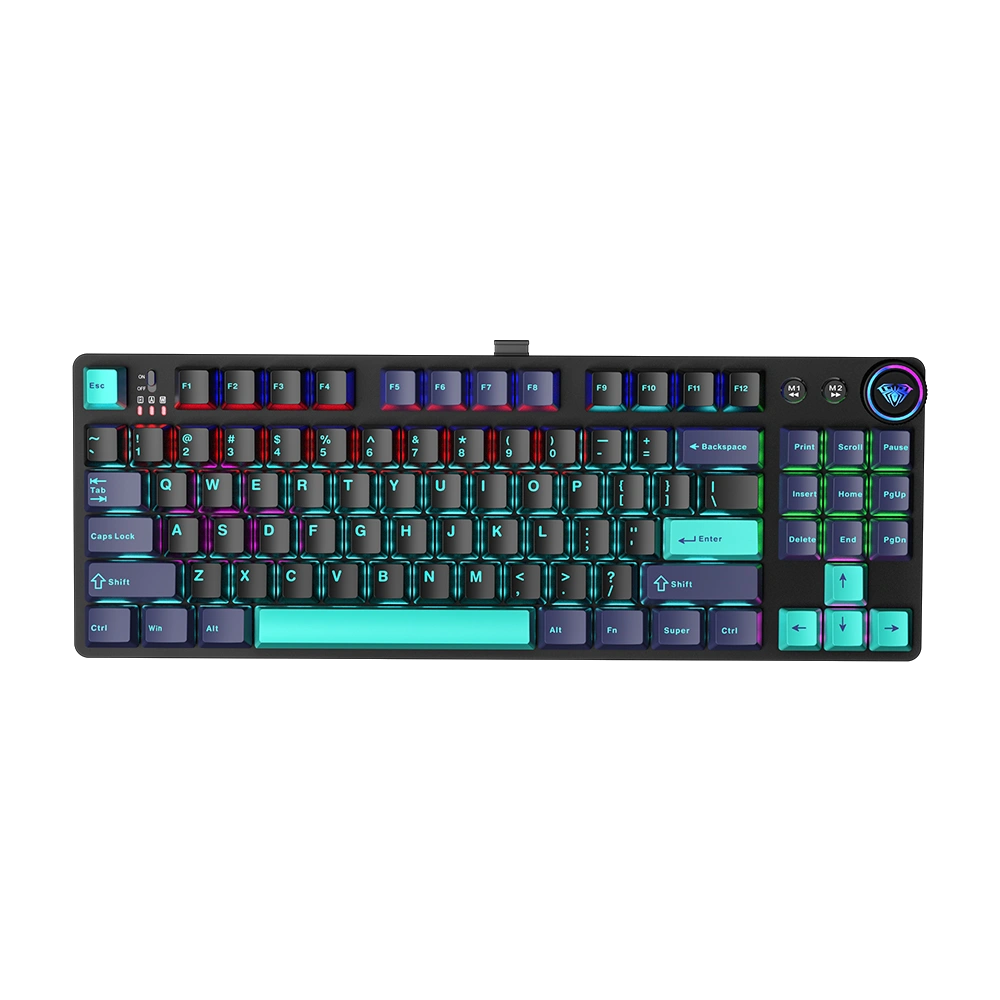 AULA M75 Tri-Mode (2.4G/Bluetooth/Wired) Mechanical Gaming Keyboard With Knob