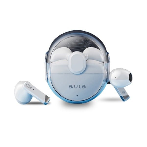 Aula AL107 Earbuds, TWS Bluetooth Headset (White, True Wireless)