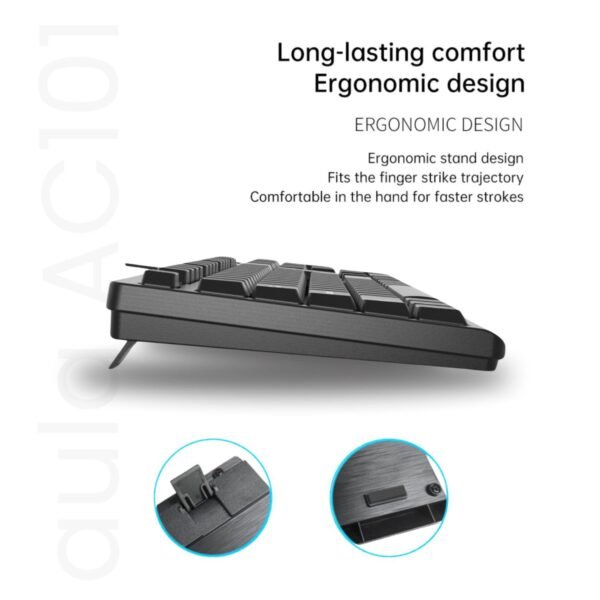 Aula AC101 Wired Keyboard and Mouse Combo | Black (AC101B) - Image 3