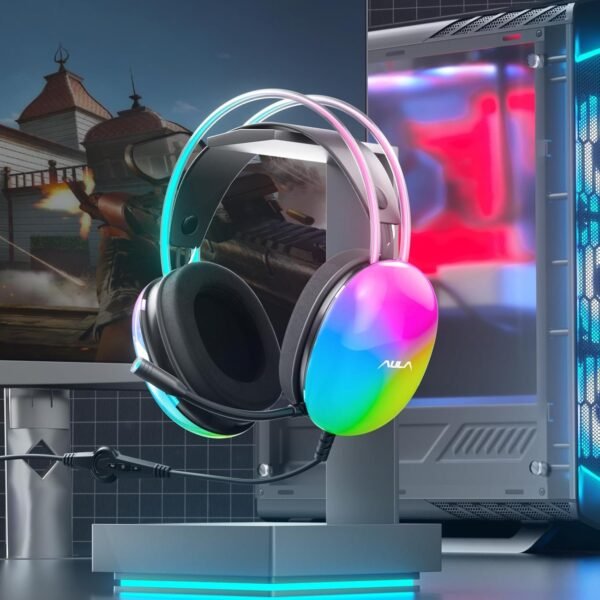 Aula S505 RGB Wired Gaming Headset With Adjustable Mic | Black (S505B) - Image 8