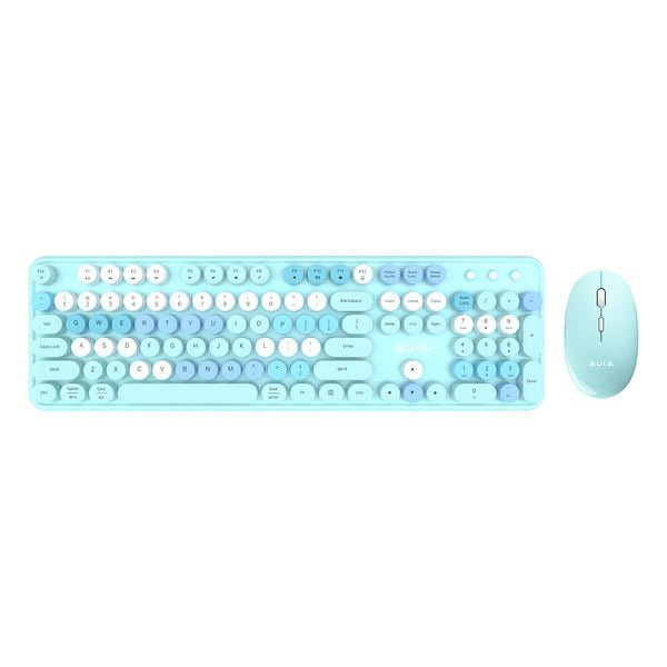 Aula AC306 Type2 Wireless Colorful Keyboard Combo | Blue (AC306U2)