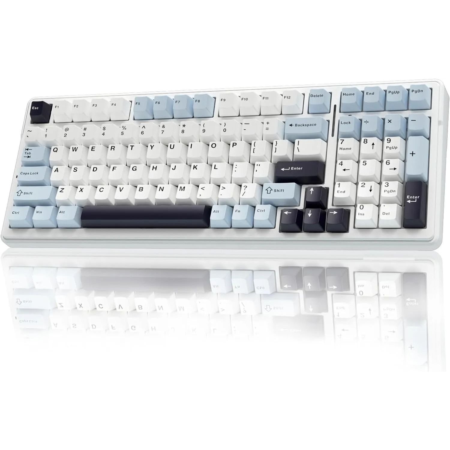 Refurbished AULA F99 Three Mode Mechanical Gaming Keyboard Ice Blue, Reaper Switch (R-F99IUR)