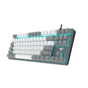 Refurbished AULA F3287 Mechanical Gaming Keyboard | Grey, Blue Switch (R-F3287Gr)