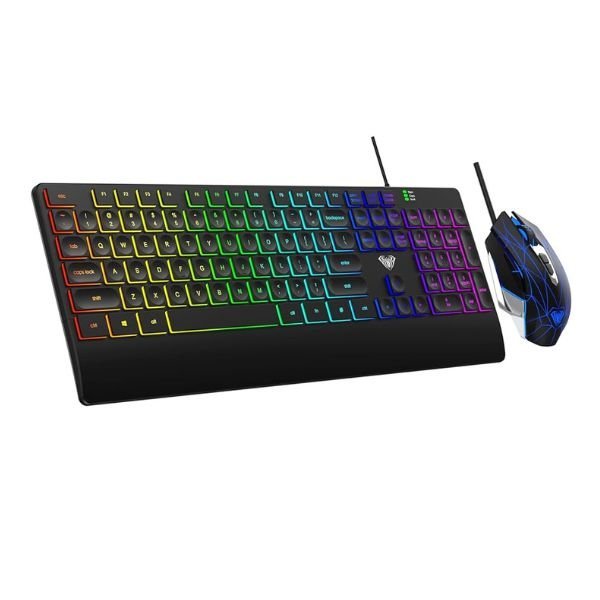 Refurbished Aula T201 Wired Membrane Keyboard & Mouse Combo (R-T201)