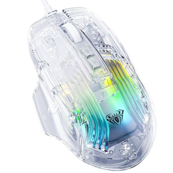 Refurbished AULA S80 Wired Gaming Mouse Transparent Ergonomic Computer Mouse (R-S80)